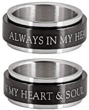 Load image into Gallery viewer, ALWAYS IN MY HEART &  SOUL Spinning Prayer Wheel Ring