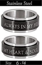 Load image into Gallery viewer, ALWAYS IN MY HEART &  SOUL Spinning Prayer Wheel Ring