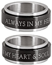 Load image into Gallery viewer, ALWAYS IN MY HEART &  SOUL Spinning Prayer Wheel Ring