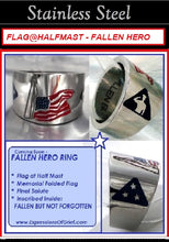 Load image into Gallery viewer, FLAG @ HALF-MAST FALLEN HERO RING