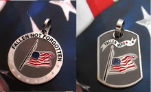 Load image into Gallery viewer, FALLEN HERO - FLAG @ HALF-MAST Pendant or Dog-tag