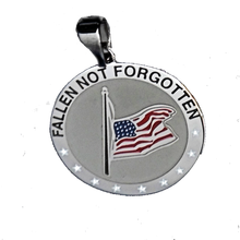 Load image into Gallery viewer, FALLEN HERO - FLAG @ HALF-MAST Pendant or Dog-tag