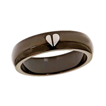 Load image into Gallery viewer, "Heart Of Steel" is a Widows Ring. An original design for widows /widowers ring designed for those that have to work , raise a family and grieve at the same time.