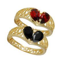 Load image into Gallery viewer, BROKEN HEART Gold Over Sterling Silver Ring