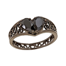 Load image into Gallery viewer, BROKEN HEART Gunmetal PLATED Ring