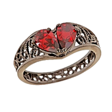 Load image into Gallery viewer, BROKEN HEART Gunmetal PLATED Ring