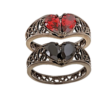 Load image into Gallery viewer, BROKEN HEART Gunmetal PLATED Ring