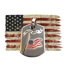 Load image into Gallery viewer, FALLEN HERO - FLAG @ HALF-MAST Pendant or Dog-tag
