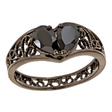 Load image into Gallery viewer, BROKEN HEART Gunmetal PLATED Ring