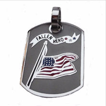 Load image into Gallery viewer, FALLEN HERO - FLAG @ HALF-MAST Pendant or Dog-tag