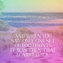 Load image into Gallery viewer, FOOTPRINTS Prayer Rainbow Finish