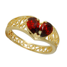 Load image into Gallery viewer, BROKEN HEART Gold Over Sterling Silver Ring